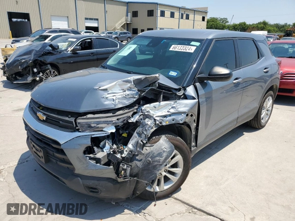 2021 Chevrolet TrailBlazer LS with VIN KL79MMS21MB180727, listed as a Copart auction lot 66133324 with 49,328 mi miles and Salvage Title. Bid and sale history available at DreamBid. Image 1.