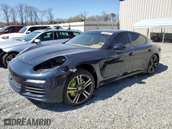 2014 Porsche Panamera S E-Hybrid with VIN WP0AD2A78EL044978, listed as a Copart auction lot 49992665 with 77,485 mi miles and Salvage title. Bid and sale history available at DreamBid. Image 1.