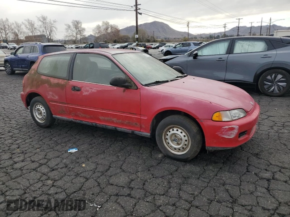 1993 Honda Civic CX with VIN 2HGEH2356PH500947, listed as a Copart auction lot 89210475 with 185,046 mi miles and Clean Title. Bid and sale history available at DreamBid. Image 4.