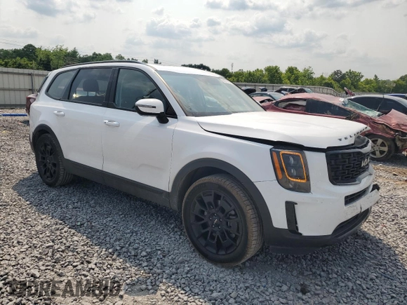 2022 Kia Telluride EX with VIN 5XYP3DHC3NG291087, listed as a Copart auction lot 59271455 with 75,318 mi miles and Salvage title. Bid and sale history available at DreamBid. Image 4.