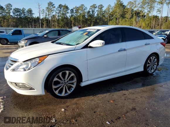 2014 Hyundai Sonata SE with VIN 5NPEC4AC4EH845487, listed as a Copart auction lot 41871765 with Not Provided miles and Salvage Title. Bid and sale history available at DreamBid. Image 1.