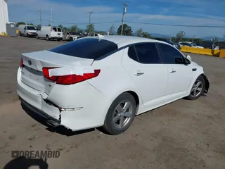 2014 Kia Optima LX with VIN 5XXGM4A70EG307809, listed as a IAAI auction lot 42023169 with 127,617 mi miles. Bid and sale history available at carsss.com. Image 4.