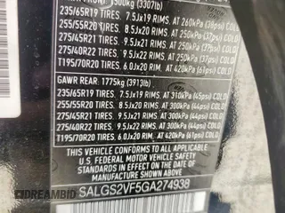 2016 Land Rover Range Rover HSE z VIN SALGS2VF5GA274938, wystawiony jako Copart lot #65239625 z przebiegiem 69 376 mil mil oraz Czysty tytuł • Clean title. Historia ofert i sprzedaży dostępna na DreamBid. Obrazek 13.