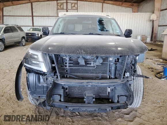 2021 Nissan Armada SV with VIN JN8AY2AC3M9146948, listed as a Copart auction lot 82648434 with 121,254 mi miles and Salvage Title. Bid and sale history available at carsss.com. Image 5.