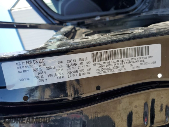 2020 Dodge Durango SXT Plus with VIN 1C4RDHAG1LC171560, listed as a Copart auction lot 44118365 with 100,842 mi miles and Salvage Title. Bid and sale history available at carsss.com. Image 16.