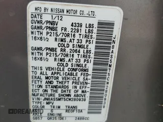 2012 Nissan Rogue S with VIN JN8AS5MT5CW280939, listed as a Copart auction lot 55330525 with 164,441 mi miles and Clean Title. Bid and sale history available at carsss.com. Image 12.