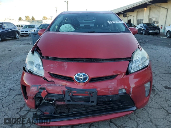 2014 Toyota Prius Four with VIN JTDKN3DU2E1761719, listed as a Copart auction lot 81494664 with 107,306 mi miles and Salvage Title. Bid and sale history available at DreamBid. Image 5.