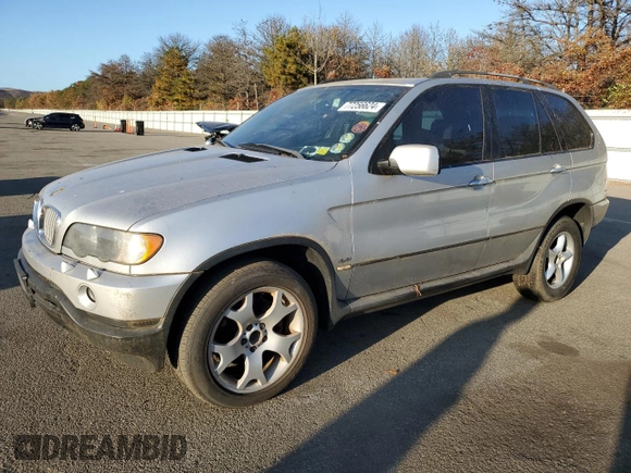 2000 BMW X5 with VIN WBAFB3346YLH00636, listed as a Copart auction lot 77256624 with 0 mi miles and Clean Title. Bid and sale history available at carsss.com. Image 1.