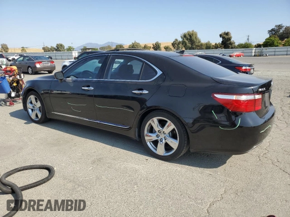 2008 Lexus LS 460 with VIN JTHBL46F685059084, listed as a Copart auction lot 59392615 with 141,800 mi miles and Salvage title. Bid and sale history available at DreamBid. Image 2.