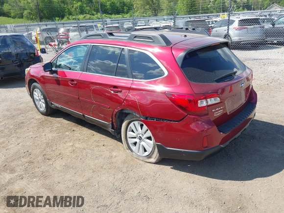 2015 Subaru Outback Premium with VIN 4S4BSBFC8F3290152, listed as a IAAI auction lot 42272736 with 44,006 mi miles and . Bid and sale history available at DreamBid. Image 3.