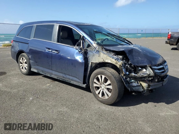 2014 Honda Odyssey EX-L with VIN 5FNRL5H64EB114757, listed as a Copart auction lot 48129915 with 136,822 mi miles and Salvage Title. Bid and sale history available at DreamBid. Image 4.