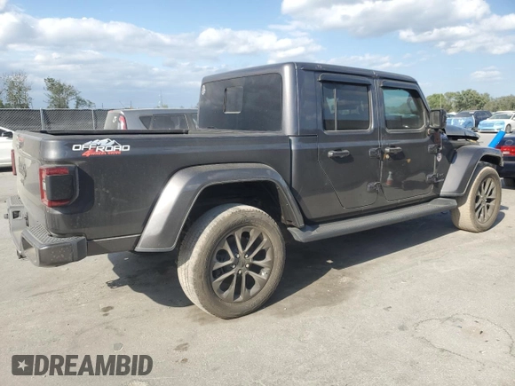 2021 Jeep Gladiator Overland with VIN 1C6HJTFG2ML517477, listed as a Copart auction lot 50061065 with 27,443 mi miles and Salvage title. Bid and sale history available at DreamBid. Image 3.