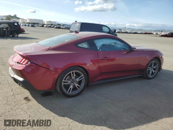 2025 Ford Mustang EcoBoost with VIN 1FA6P8TH0S5100164, listed as a Copart auction lot 48850775 with 1,697 mi miles and Salvage Title. Bid and sale history available at carsss.com. Image 3.