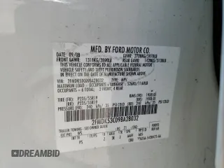 2009 Ford Flex Limited with VIN 2FMDK53C09BA28032, listed as a Copart auction lot 70284274 with 187,412 mi miles and Non Repairable. Bid and sale history available at carsss.com. Image 13.