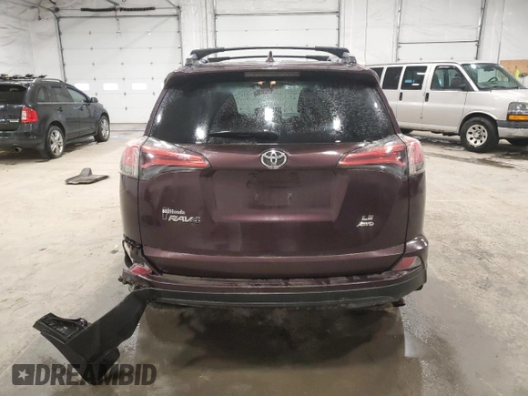 2017 Toyota RAV4 LE with VIN 2T3BFREVXHW638604, listed as a Copart auction lot 51671795 with 90,447 mi miles and Salvage Title. Bid and sale history available at carsss.com. Image 6.