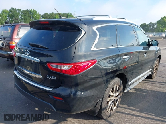 2014 Infiniti QX60 with VIN 5N1AL0MN9EC503383, listed as a IAAI auction lot 42430441 with 207,278 mi miles and . Bid and sale history available at DreamBid. Image 4.
