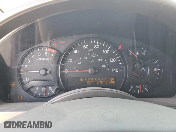 2005 Nissan Titan SE with VIN 1N6AA06B25N551841, listed as a Copart auction lot 62160285 with 167,019 mi miles and Salvage title. Bid and sale history available at DreamBid. Image 9.