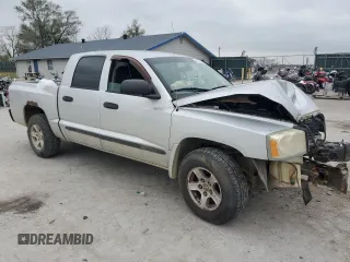 2007 Dodge Dakota SLT with VIN 1D7HW48N27S209754, listed as a Copart auction lot 81525424 with 217,221 mi miles and Salvage Title. Bid and sale history available at carsss.com. Image 4.