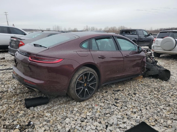 2018 Porsche Panamera with VIN WP0AA2A71JL112525, listed as a Copart auction lot 51806245 with 41,117 mi miles and Clean Title. Bid and sale history available at carsss.com. Image 3.
