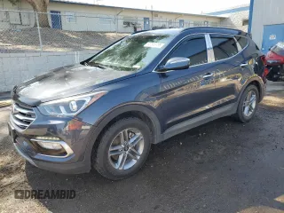 2018 Hyundai Santa Fe 2.4L with VIN 5NMZUDLB6JH097285, listed as a Copart auction lot 62333795 with 90,476 mi miles and Salvage title. Bid and sale history available at DreamBid. Image 1.