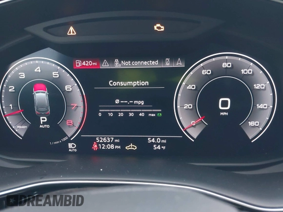 2020 Audi Q7 Premium with VIN WA1AXAF77LD003544, listed as a IAAI auction lot 41819088 with 52,637 mi miles and . Bid and sale history available at DreamBid. Image 15.