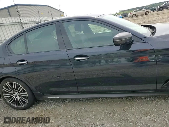 2018 BMW 5 Series 540i with VIN WBAJE5C53JWA94657, listed as a Copart auction lot 51058014 with 63,460 mi miles and Salvage Title. Bid and sale history available at carsss.com. Image 10.