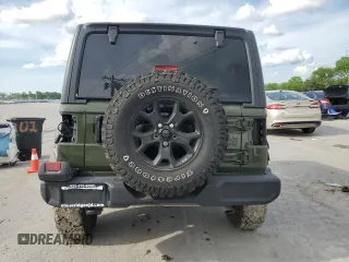 2021 Jeep Wrangler Unlimited Willys с VIN 1C4HJXDG9MW740262, выставлен на аукционе Copart как лот 54051745 с пробегом Не указан миль и Списание • Salvage title. История ставок и продаж доступна на DreamBid. Изображение 6.