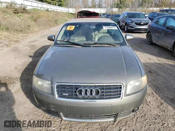 2004 Audi A4 3.0L with VIN WAUAT48H34K003530, listed as a Copart auction lot 77680474 with 70,888 mi miles and Clean Title. Bid and sale history available at carsss.com. Image 5.