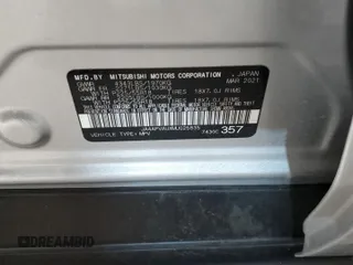 2021 Mitsubishi Outlander SE with VIN JA4APVAUXMU025835, listed as a Copart auction lot 50597345 with 86,866 mi miles and Salvage title. Bid and sale history available at DreamBid. Image 12.