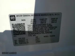 2024 Chevrolet Equinox LS with VIN 3GNAXHEG7RL329242, listed as a Copart auction lot 46886735 with 7,499 mi miles and Salvage Title. Bid and sale history available at carsss.com. Image 15.