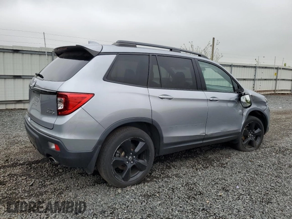 2019 Honda Passport Elite with VIN 5FNYF8H07KB030315, listed as a Copart auction lot 55330725 with 45,954 mi miles and Salvage title. Bid and sale history available at DreamBid. Image 3.