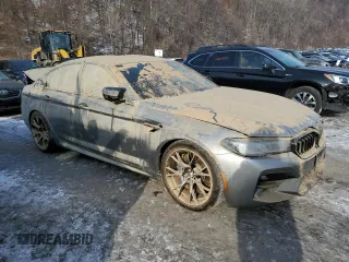 2021 BMW M5 with VIN WBS83CH06MCG88652, listed as a Copart auction lot 86330974 with 0 mi miles and Salvage Title. Bid and sale history available at carsss.com. Image 4.