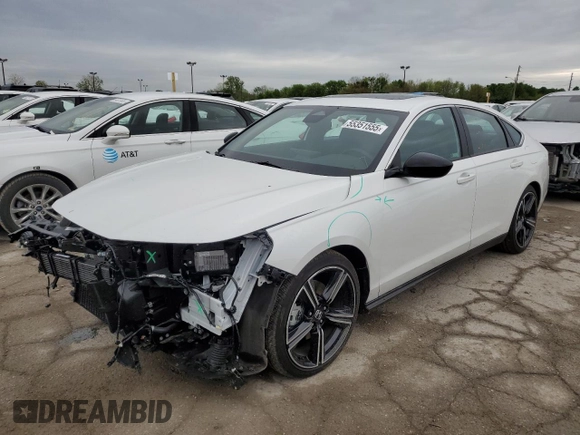 2023 Honda Accord Sport z VIN 1HGCY2F51PA057169, wystawiony jako Copart lot #55351555 z przebiegiem 11 051 mil mil oraz Szkody całkowita. Historia ofert i sprzedaży dostępna na DreamBid. Obrazek 1.