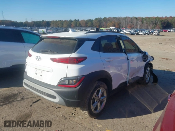 2022 Hyundai Kona SEL with VIN KM8K32ABXNU855957, listed as a IAAI auction lot 41004984 with 69,179 mi miles. Bid and sale history available at carsss.com. Image 4.