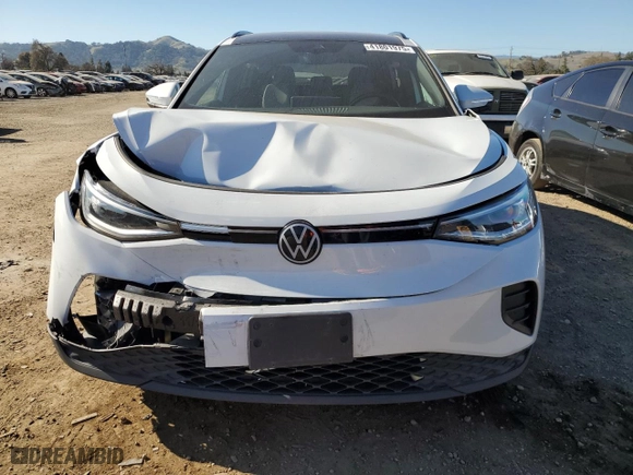 2022 Volkswagen ID.4 Pro S with VIN WVGTMPE21NP055684, listed as a Copart auction lot 41801975 with NaN miles and Salvage Title. Bid and sale history available at carsss.com. Image 5.