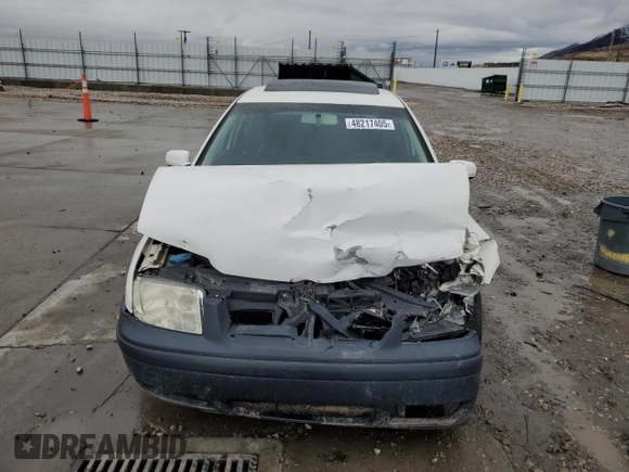 2000 Volkswagen Jetta GLS with VIN 3VWSA29M8YM080760, listed as a Copart auction lot 48217405 with Not provided miles and Salvage title. Bid and sale history available at DreamBid. Image 5.