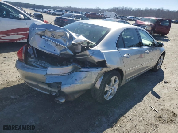 2008 Acura RL Tech Pkg with VIN JH4KB16678C003877, listed as a Copart auction lot 45499005 with NaN miles and Salvage Title. Bid and sale history available at carsss.com. Image 3.