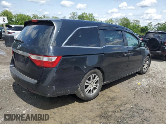 2012 Honda Odyssey EX z VIN 5FNRL5H48CB098302, wystawiony jako Copart lot #59376195 z przebiegiem 266 634 mil mil oraz Czysty tytuł • Clean title. Historia ofert i sprzedaży dostępna na DreamBid. Obrazek 3.