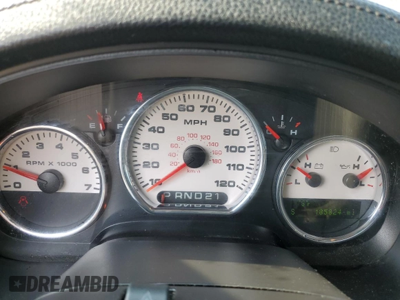 2006 Ford F-150 XLT with VIN 1FTPX14V76FB47864, listed as a Copart auction lot 60227005 with 185,824 mi miles and Salvage title. Bid and sale history available at DreamBid. Image 9.