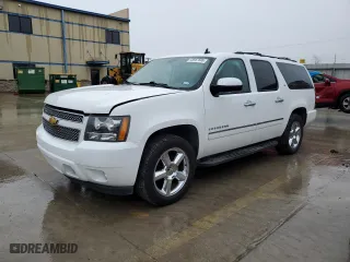 2012 Chevrolet Suburban LTZ with VIN 1GNSCKE08CR301286, listed as a Copart auction lot 45987595 with 213,381 mi miles and Salvage Title. Bid and sale history available at carsss.com. Image 1.