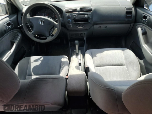 2003 Honda Civic LX with VIN 2HGES16563H568571, listed as a Copart auction lot 53802225 with 0 mi miles and Salvage Title. Bid and sale history available at carsss.com. Image 8.