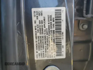 2010 Honda Crosstour EX-L z VIN 5J6TF2H59AL001889, wystawiony jako Copart lot #58248045 z przebiegiem 18 779 mil mil oraz Szkoda całkowita • Salvage title. Historia ofert i sprzedaży dostępna na DreamBid. Obrazek 14.
