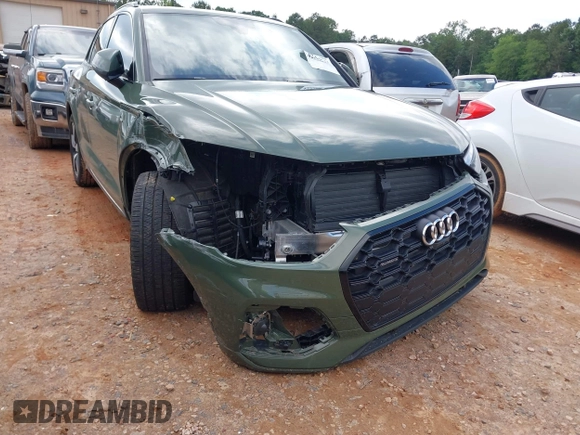 2023 Audi Q5 S line Premium Plus with VIN WA1EAAFY1P2111431, listed as a IAAI auction lot 42355144 with 43,498 mi miles and . Bid and sale history available at DreamBid. Image 21.