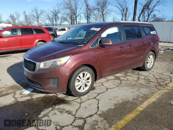 2016 Kia Sedona LX with VIN KNDMB5C12G6088151, listed as a Copart auction lot 89132135 with 139,590 mi miles and Salvage Title. Bid and sale history available at DreamBid. Image 1.