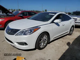2013 Hyundai Azera with VIN KMHFH4JG3DA215115, listed as a Copart auction lot 75914224 with 0 mi miles and Salvage Title. Bid and sale history available at carsss.com. Image 1.