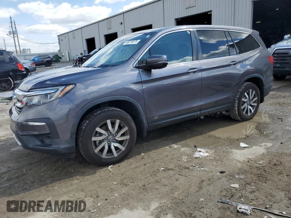 2021 Honda Pilot EX-L z VIN 5FNYF6H58MB052178, wystawiony jako Copart lot #46274875 z przebiegiem 52 104 mil mil oraz Nie do naprawy • Non repairable. Historia ofert i sprzedaży dostępna na DreamBid. Obrazek 1.