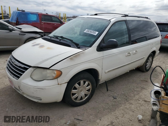2007 Chrysler Town & Country Touring with VIN 2A4GP54LX7R138490, listed as a Copart auction lot 49036355 with Not provided miles and Salvage title. Bid and sale history available at DreamBid. Image 1.