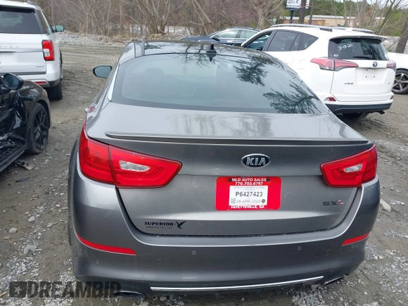 2014 Kia Optima SXL Turbo with VIN 5XXGR4A68EG272347, listed as a IAAI auction lot 41847119 with 131,197 mi miles and . Bid and sale history available at DreamBid. Image 16.