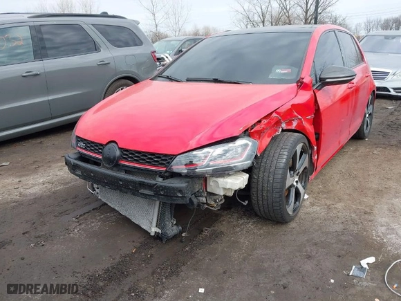 2017 Volkswagen Golf GTI S with VIN 3VW5T7AU5HM009256, listed as a IAAI auction lot 41655836 with 95,931 mi miles. Bid and sale history available at carsss.com. Image 6.