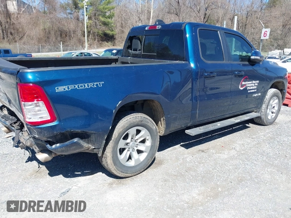2020 Ram 1500 Big Horn with VIN 1C6SRFBTXLN415091, listed as a IAAI auction lot 41822735 with 108,807 mi miles. Bid and sale history available at carsss.com. Image 4.
